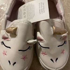Josiny Girls Unicorn Slip On Shoes Size 7